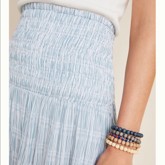Anthropologie Karyn Smocked Midi Skirt - Picture 4 of 15